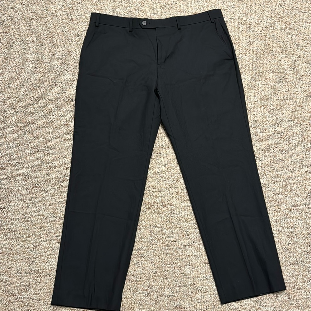 Chaps black striped pants